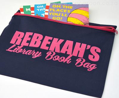 Personalised Bookbag Zip Bags